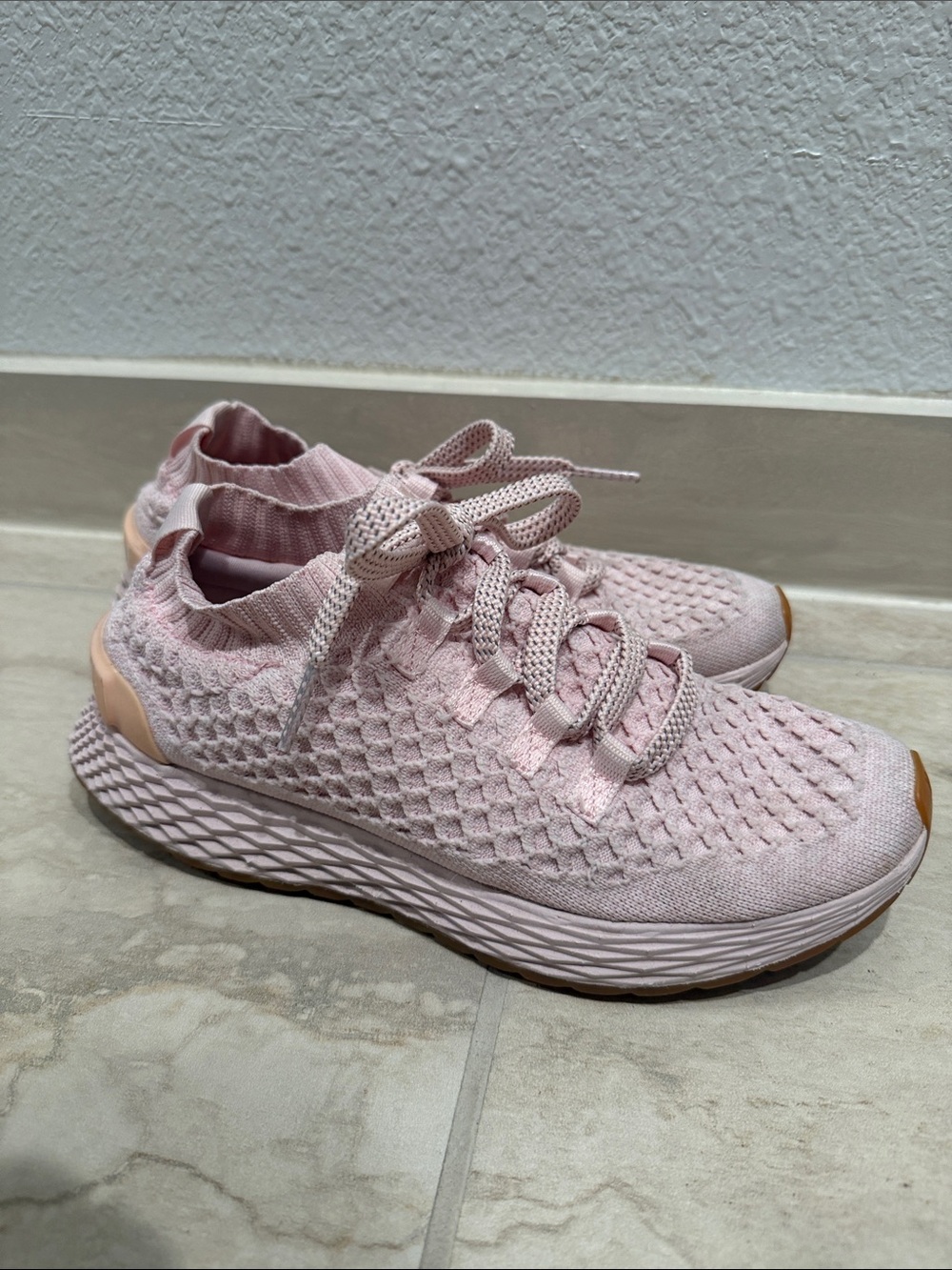 Nobull Light Pink Knit Athletic Sneakers